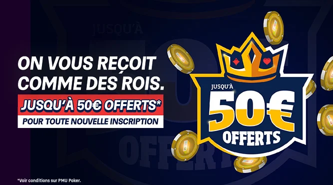 PMU bonus de bienvenue poker