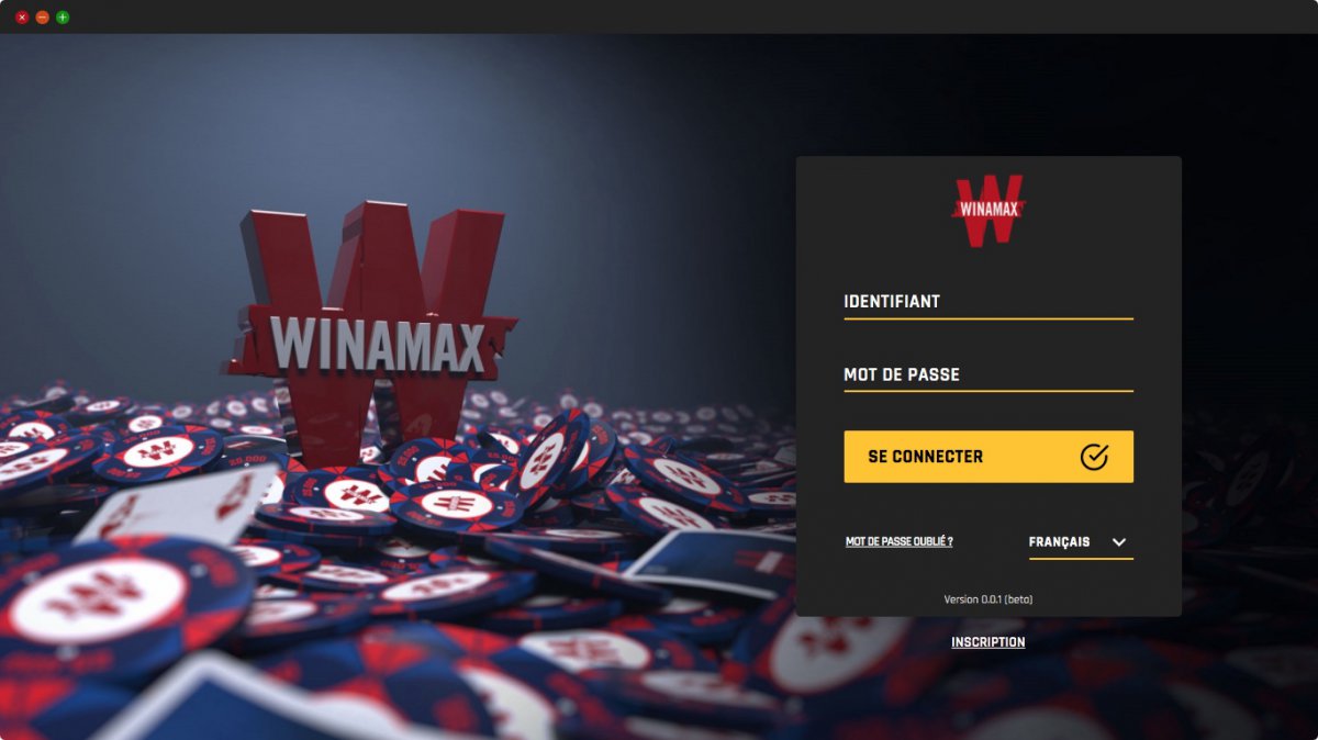 Winamax poker inscription